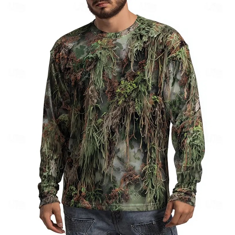 Men's Camo Animal Print Long S - đánh giá và giá Outdoor Hunting Graphic Tees